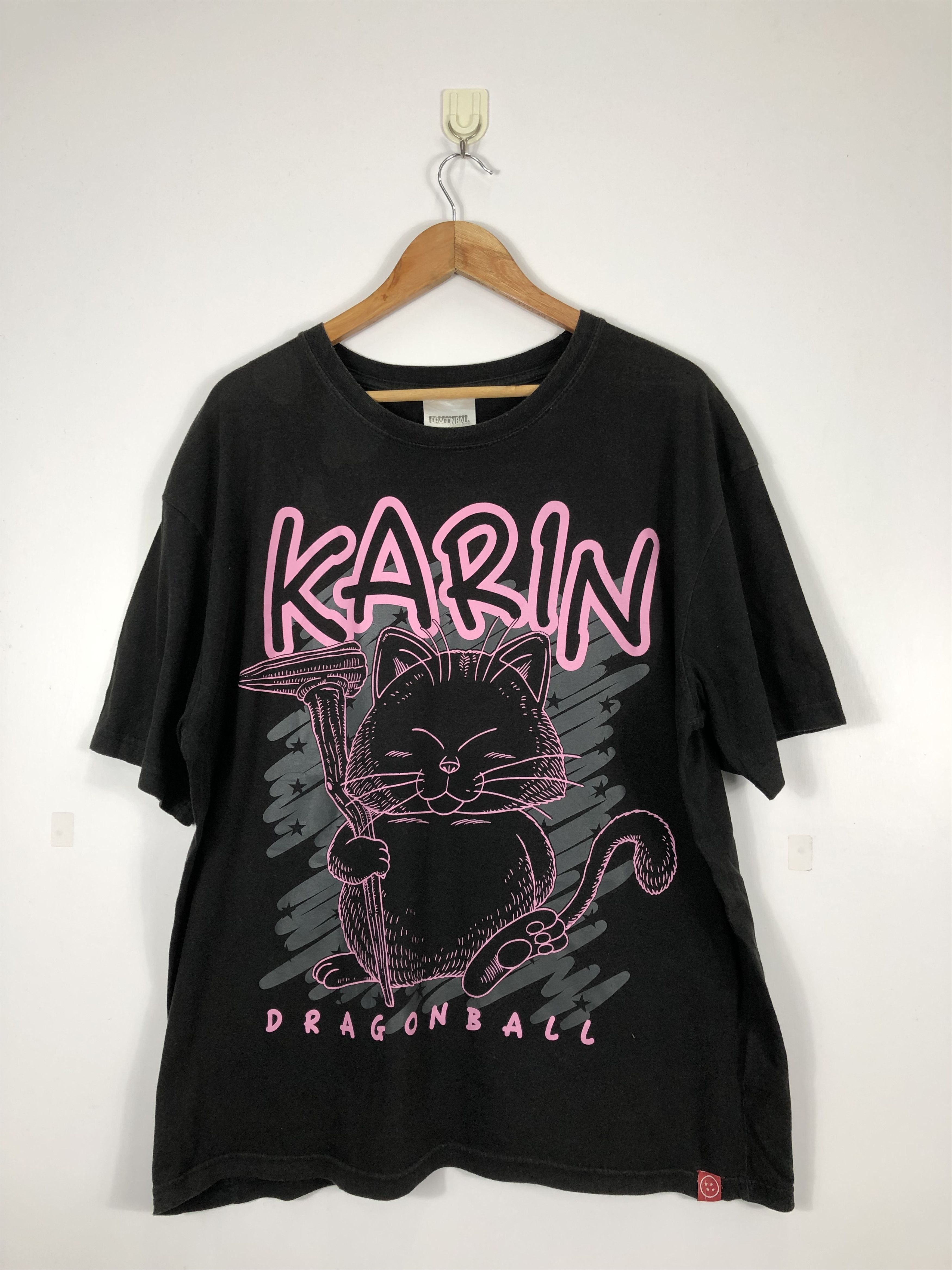 image of Vintage Dragonball Karin Printed Short Sleeve Tee in Black, Men's (Size 2XL)