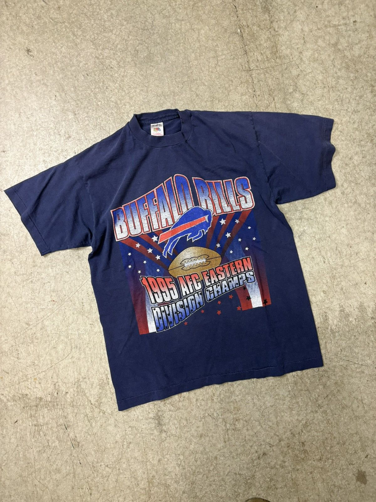NFL Vintage 1995 Buffalo Bills AFC Champions T-Shirt Size US L / EU 52-54 / 3 - 1 Thumbnail
