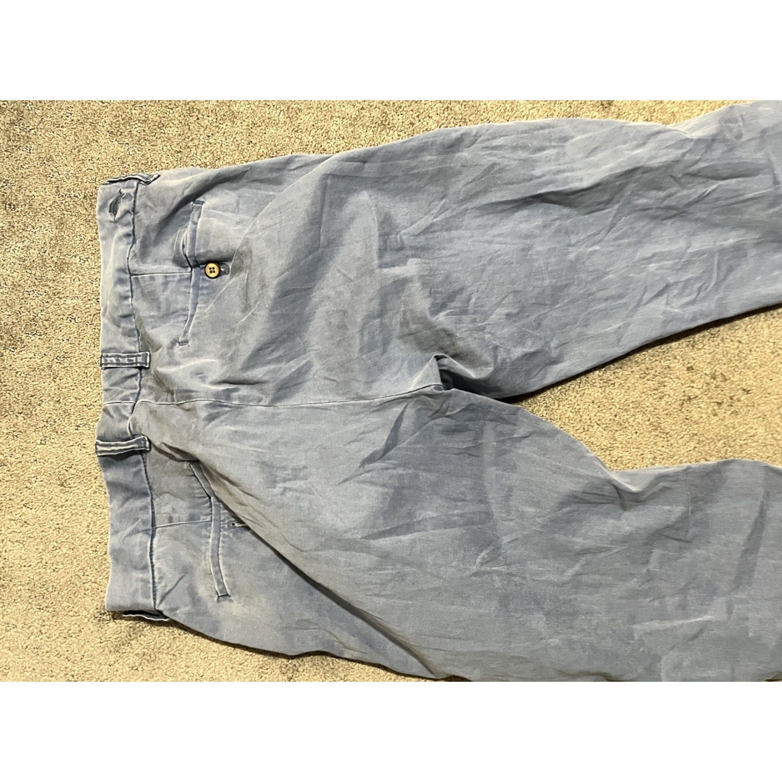 Tommy Bahama Tommy Bahama Pants Blue Straight Leg Chino 34x30 Men Regular 5-Pocket Twill Cotton Blend Size US 34 / EU 50 - 4 Thumbnail