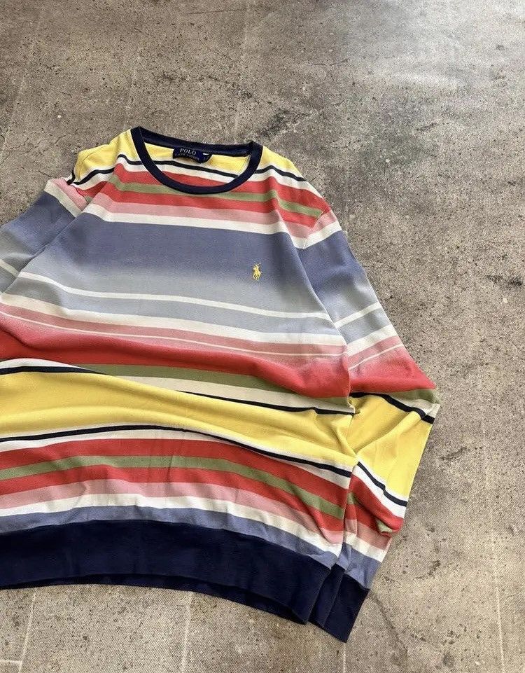 Polo Ralph Lauren × Ralph Lauren Polo Ralph Lauren Cable Knitwear Wool Blue Sweater Y2K Size US L / EU 52-54 / 3 - 5 Thumbnail