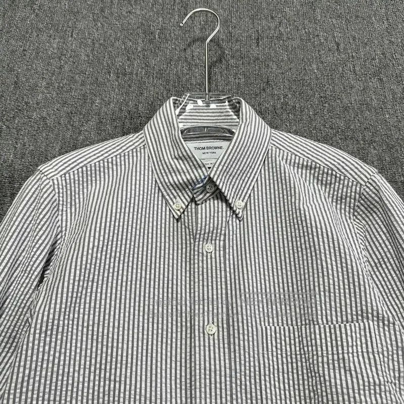 Other Thom Browne Gray-White Check Long Sleeve Shirt . Size US S / EU 44-46 / 1 - 3 Thumbnail