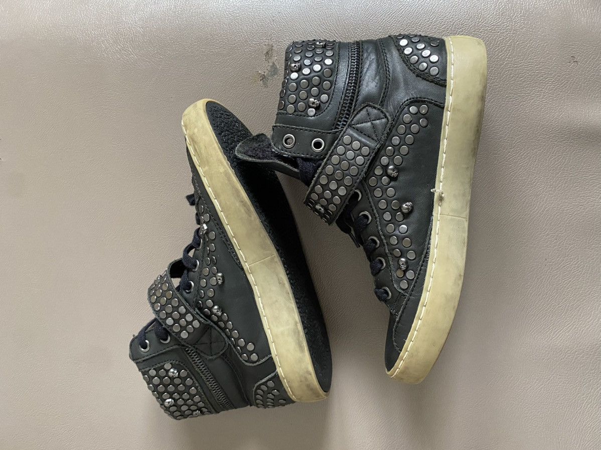 If Six Was Nine Ash studded skull leather high top sneakers Size US 7 / IT 37 - 9 Thumbnail