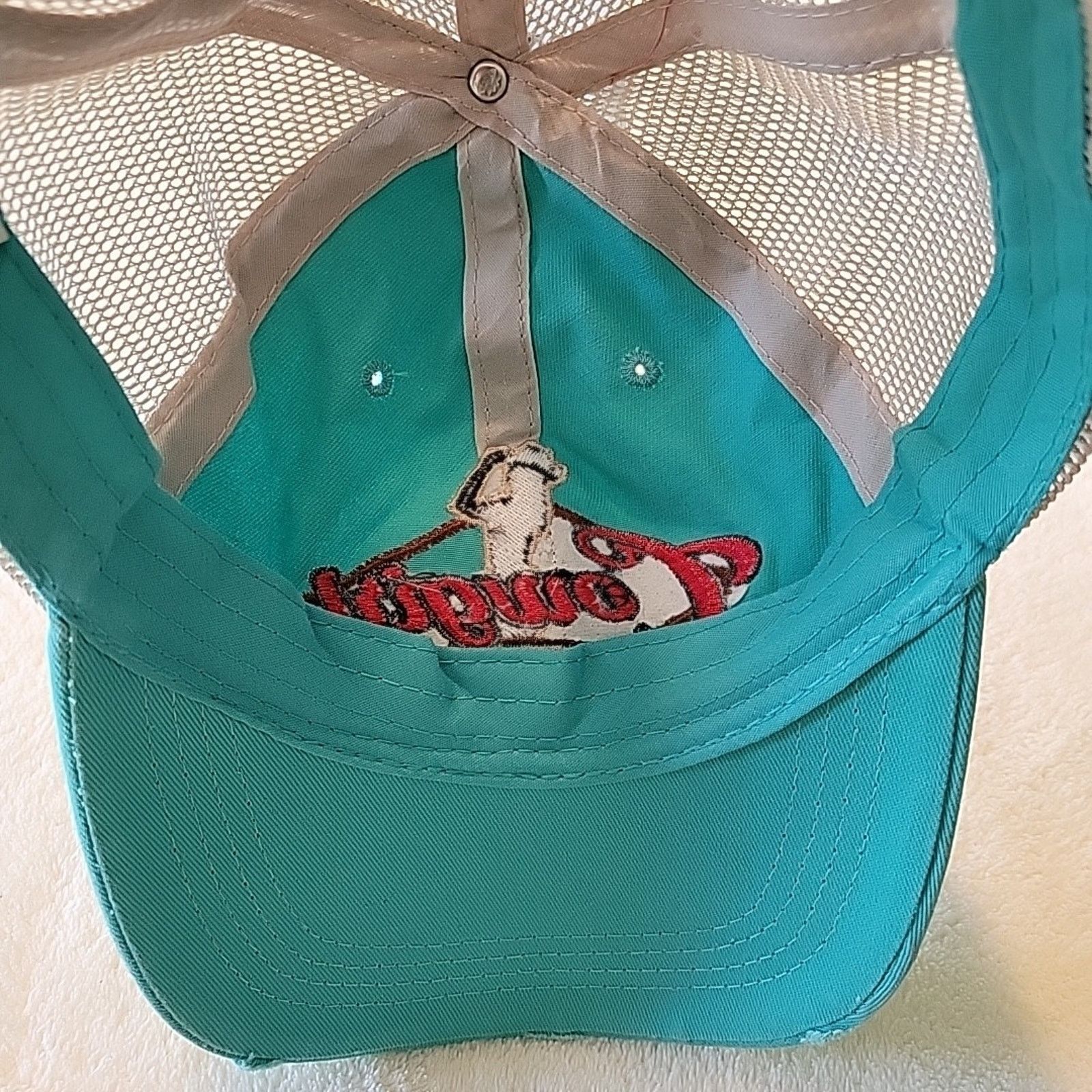 Other Vintage Cowgirl Cap Club Hat Turquoise & Wheat Embroidered Size ONE SIZE - 5 Thumbnail