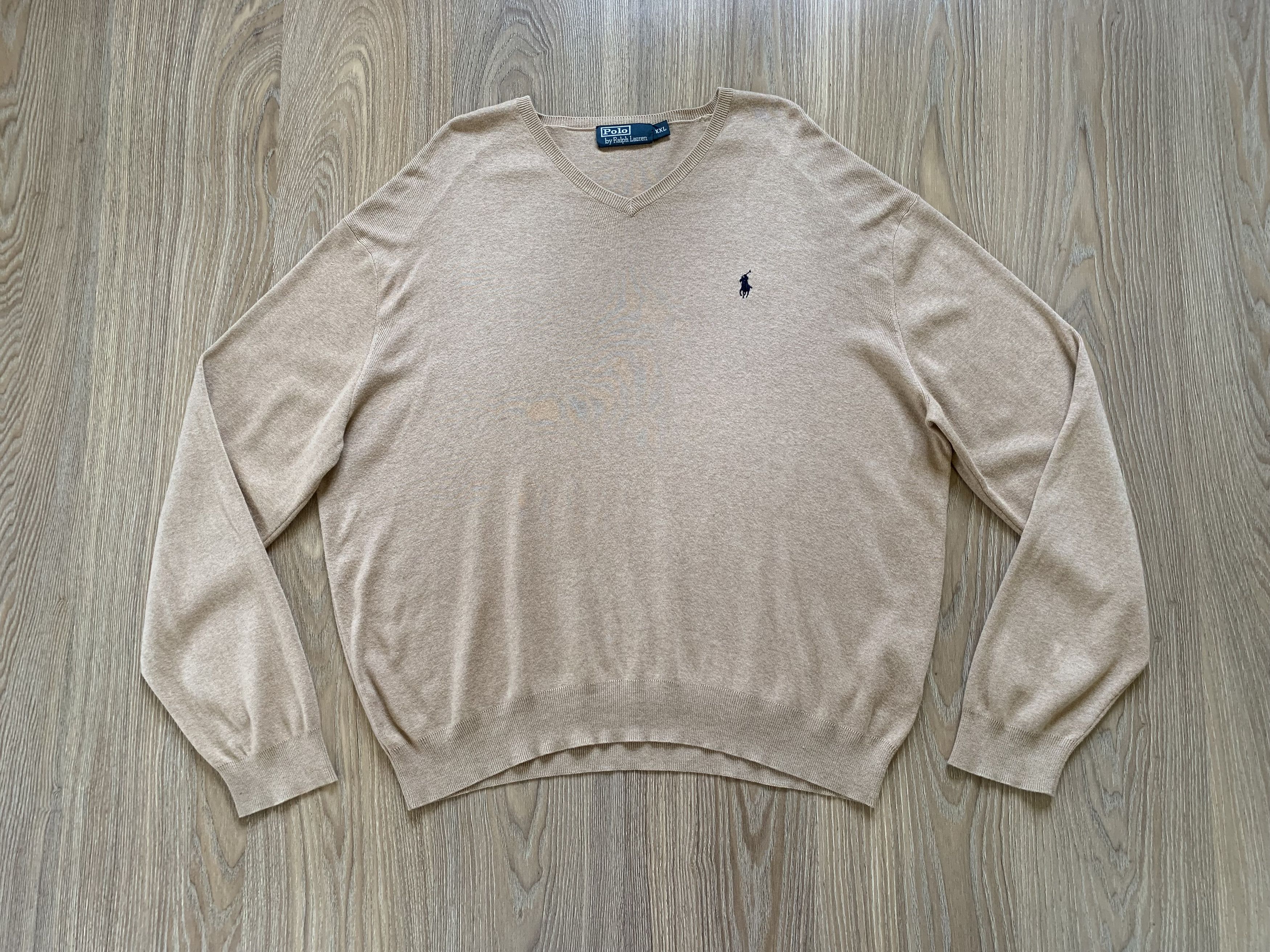Polo Ralph Lauren × Ralph Lauren Polo Ralph Lauren Vintage Beige Pullover Size US XXL / EU 58 / 5 - 2 Thumbnail