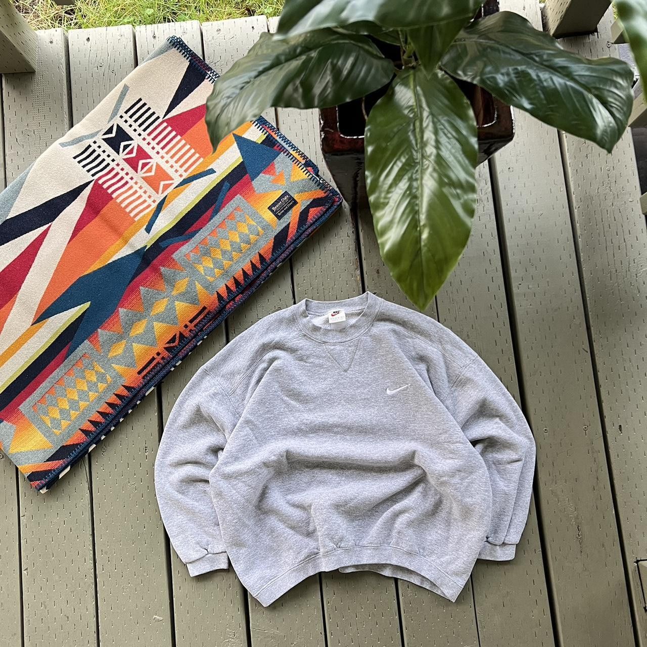 Nike × Vintage Vintage Nike Sweatshirt Crewneck 90s Pullover Mini Swoosh Size US S / EU 44-46 / 1 - 1 Thumbnail