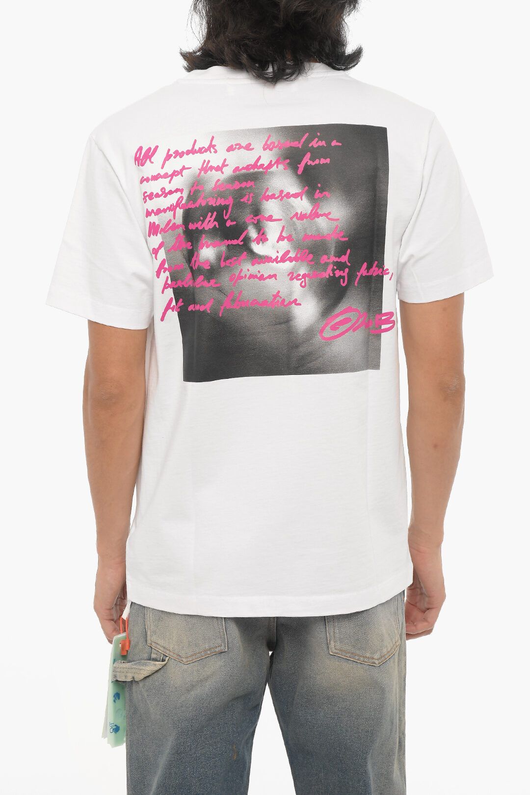 Off-White og1mm0824 Cotton Tornato Crew-neck T-Shirt in White Size US XS / EU 42 / 0 - 2 Thumbnail