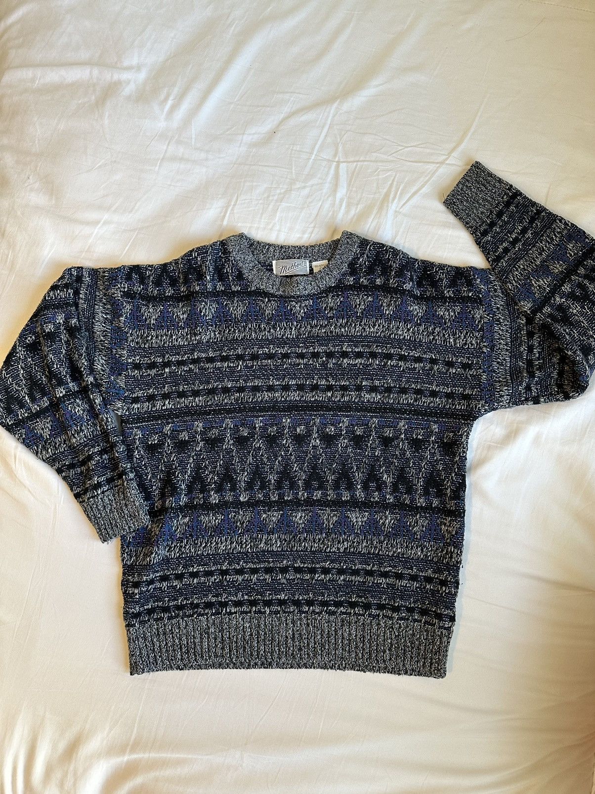 Method Vintage Method Crewneck blue/grey/black sweater Size US L / EU 52-54 / 3 - 1 Thumbnail