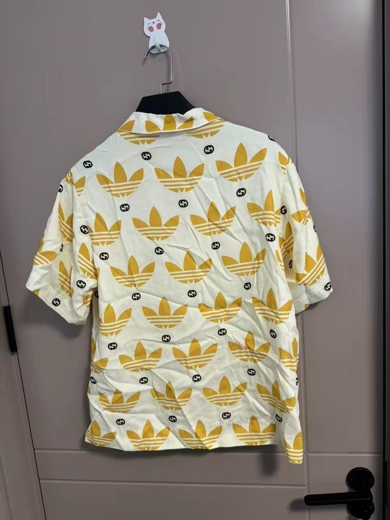 Gucci Gucci x adidas Yellow Logo Short Sleeve Shirt-2506 Size US M / EU 48-50 / 2 - 2 Thumbnail
