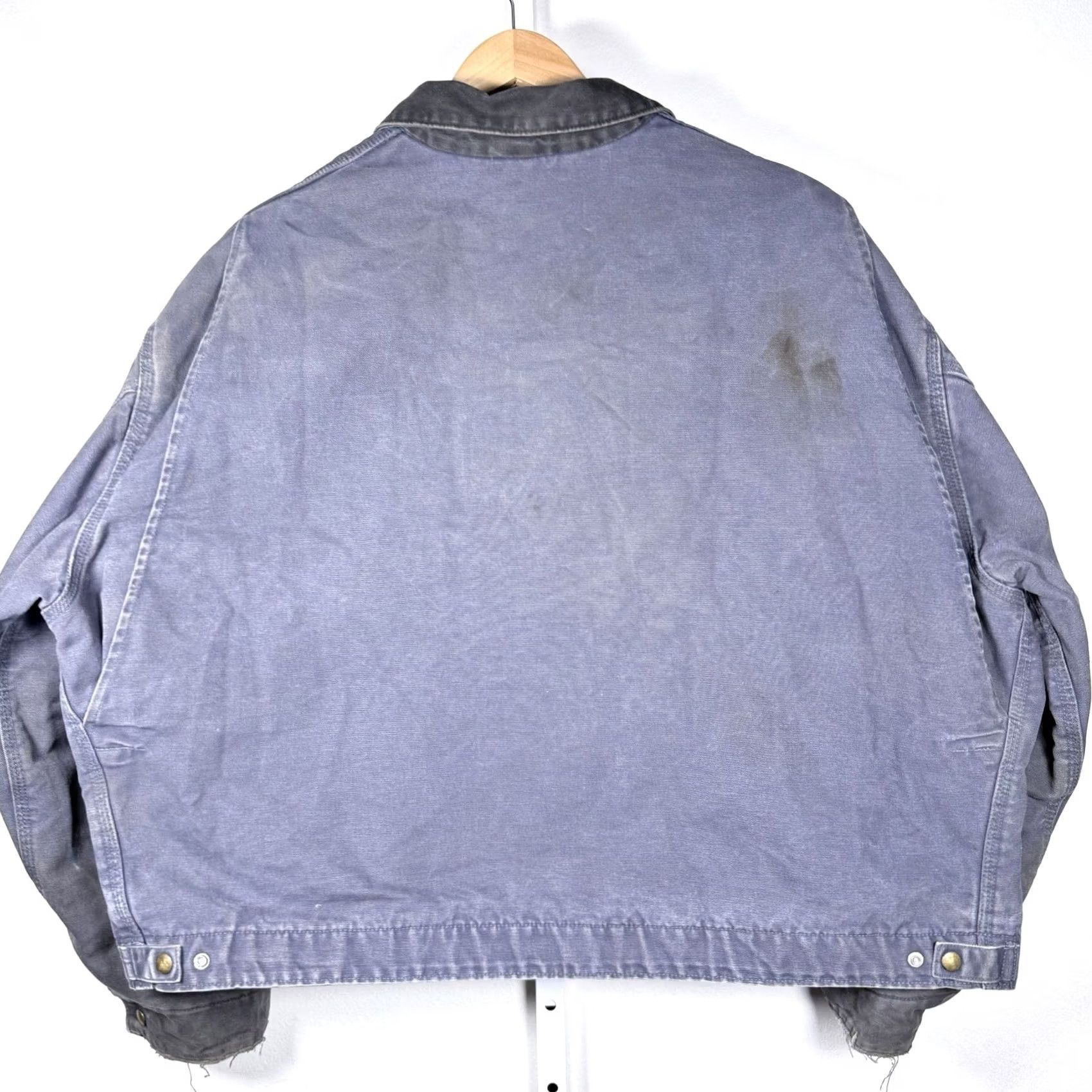 Carhartt VINTAGE Carhartt Detroit Jacket J97 DPB Deep Blue 4XL Regular Fade Distress Bomber Jacket Men Size US XXL / EU 58 / 5 - 2 Thumbnail