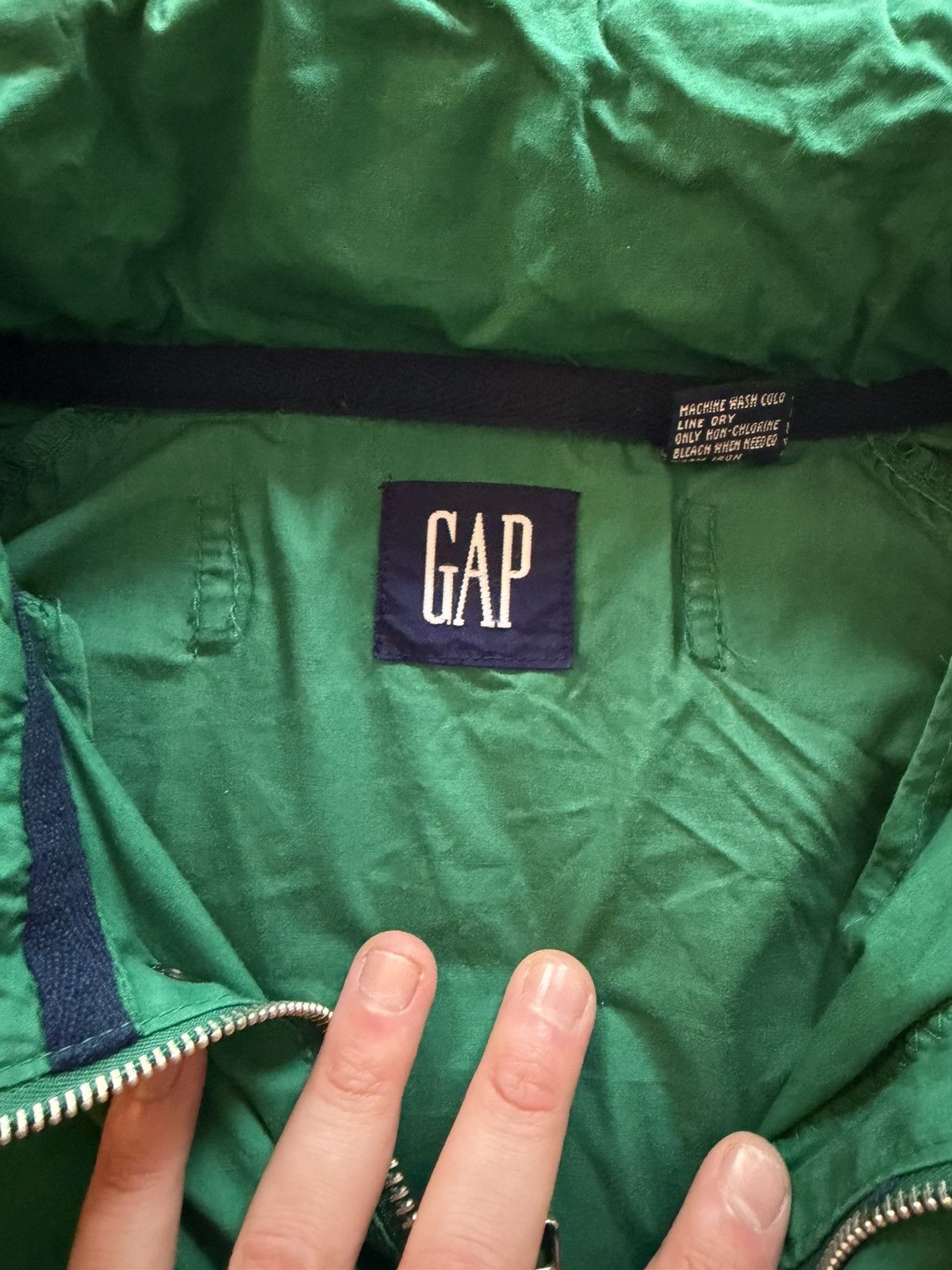 Gap Vintage GAP Men’s Medium Green Pullover 90s Style Size US M / EU 48-50 / 2 - 3 Thumbnail