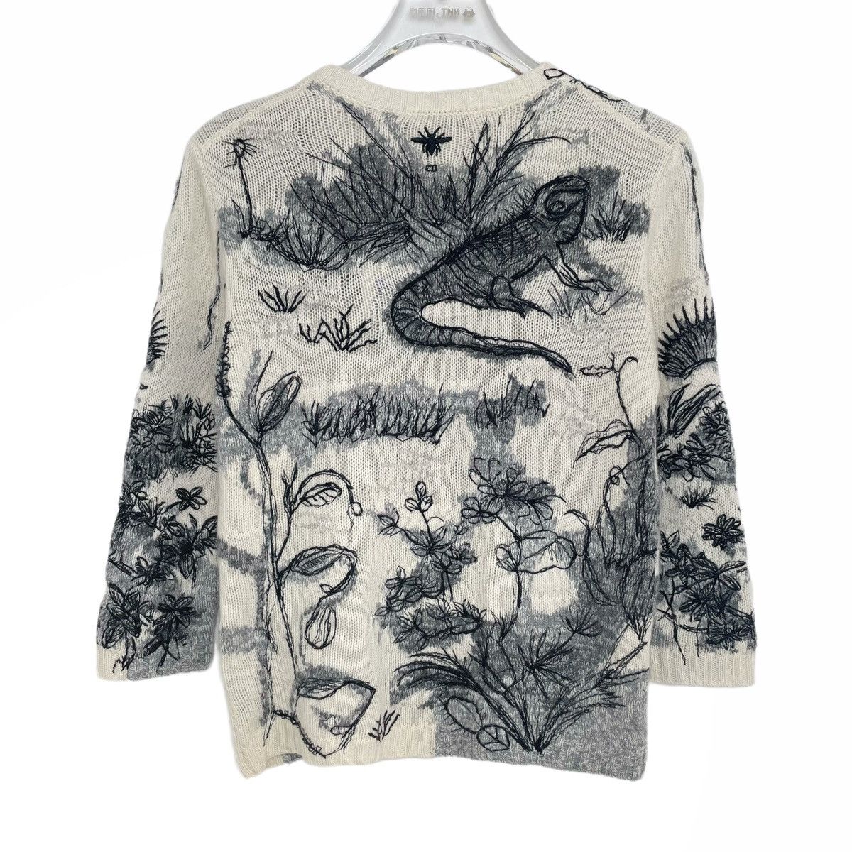 Dior Dior Cashmere Dove Floral Long Sleeve Knit Sweater K26WX Size XS / US 0-2 / IT 36-38 - 2 Thumbnail