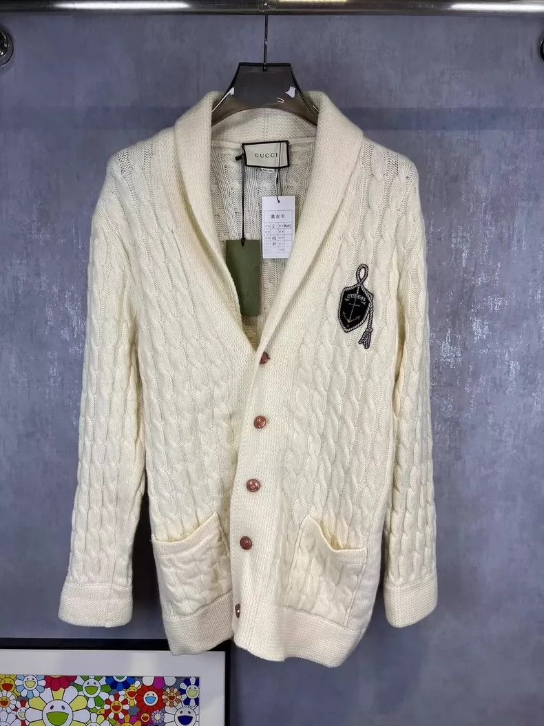 Gucci Gucci Anchor logo knitted cardigan sweater 2501-Nextarrow Size US S / EU 44-46 / 1 - 1 Thumbnail
