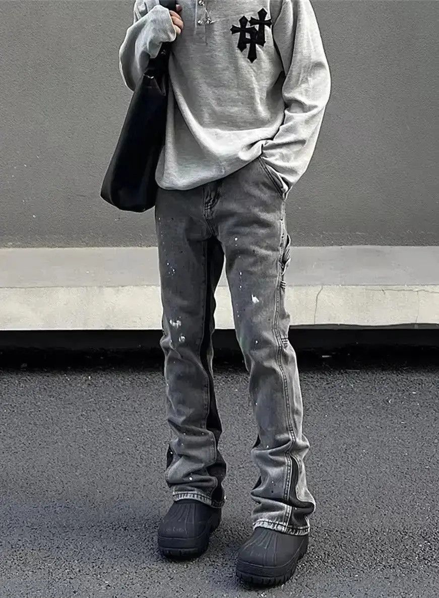 Japanese Brand Streetwear Skinny Flared Slim Jeans Pants Size US 32 / EU 48 - 1 Thumbnail