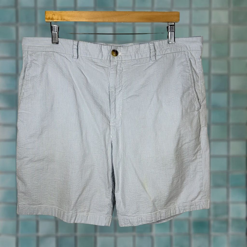 Vineyard Vines Vineyard Vines Mens Blue White Striped Seersucker Shorts 40 Preppy Summer Vintage? Size US 36 / EU 52 - 1 Thumbnail