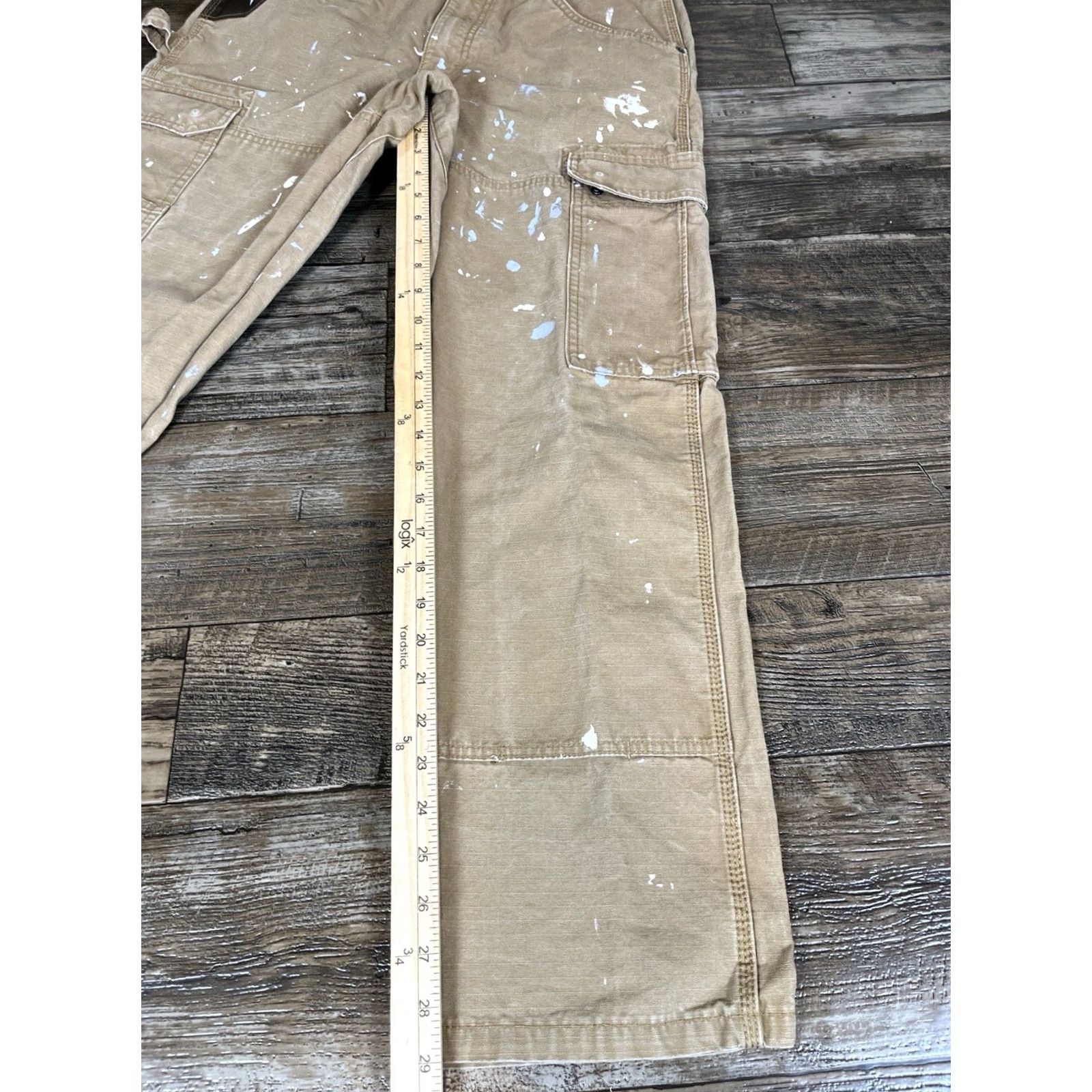 Wrangler VINTAGE Wrangler Riggs Workwear Pants Mens 32x30 Carpenter Cargo Straight Belt Loops Beige Brown 3W060BR Mens Size US 32 / EU 48 - 2 Thumbnail