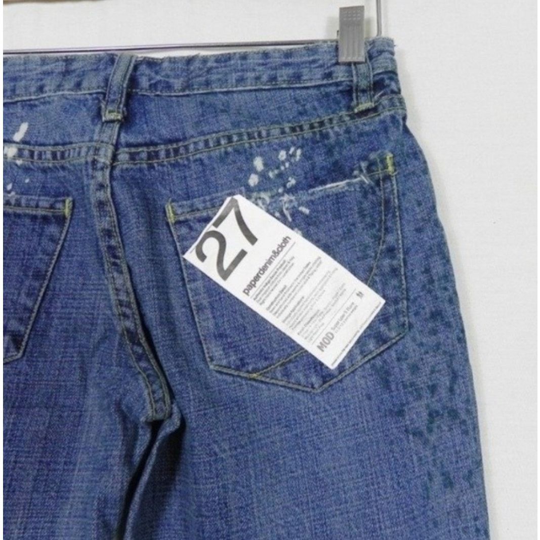 Paper Denim & Cloth Paper Denim & Cloth Ripper Super Low Flare Jeans Paint 27 Size 27" / US 4 / IT 40 - 6 Thumbnail