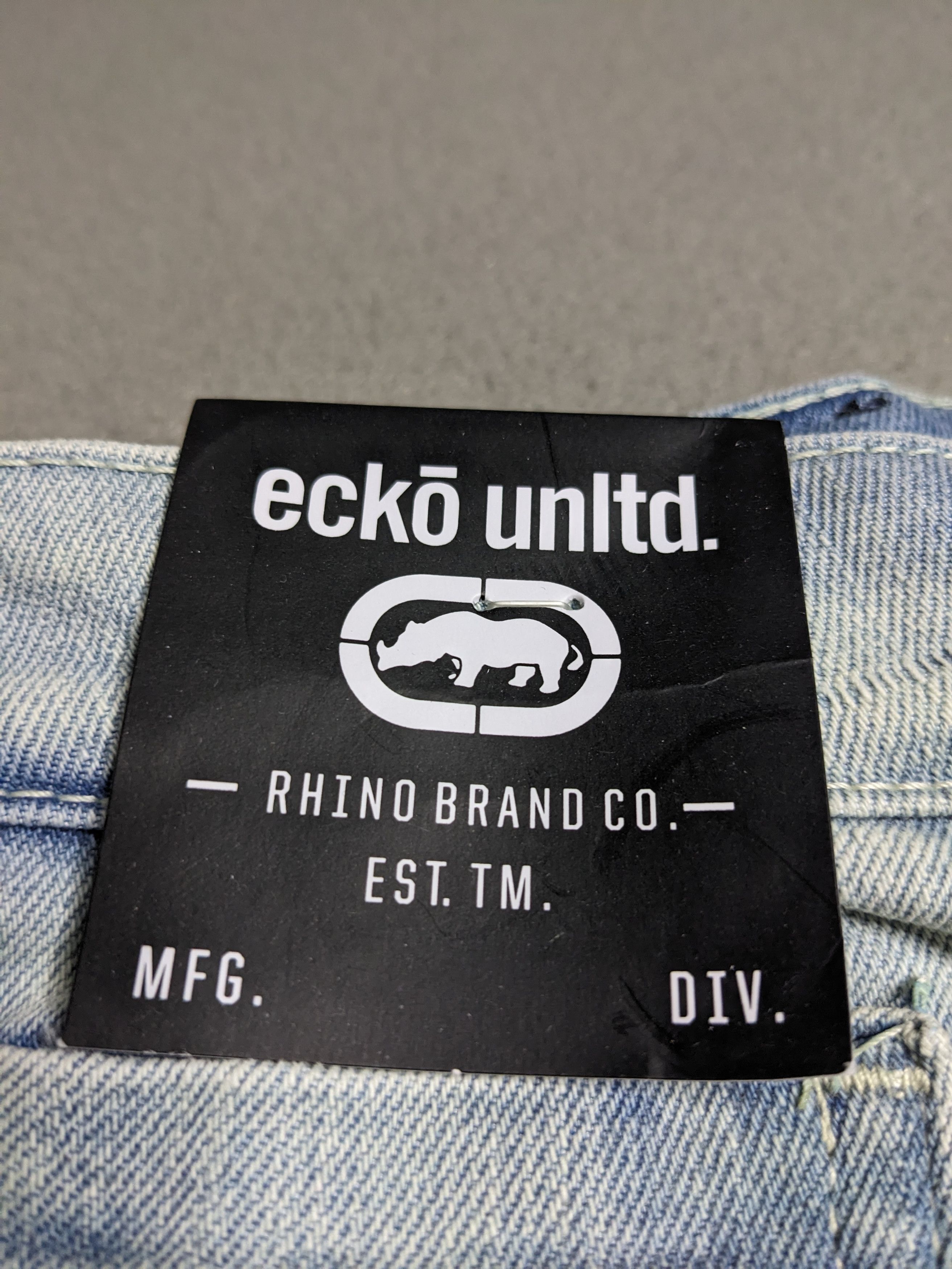Ecko Unltd. VTG Y2K Ecko Unltd Denim Cargo Pants 33x31 Baggy Jeans NWT Size US 33 - 11 Thumbnail