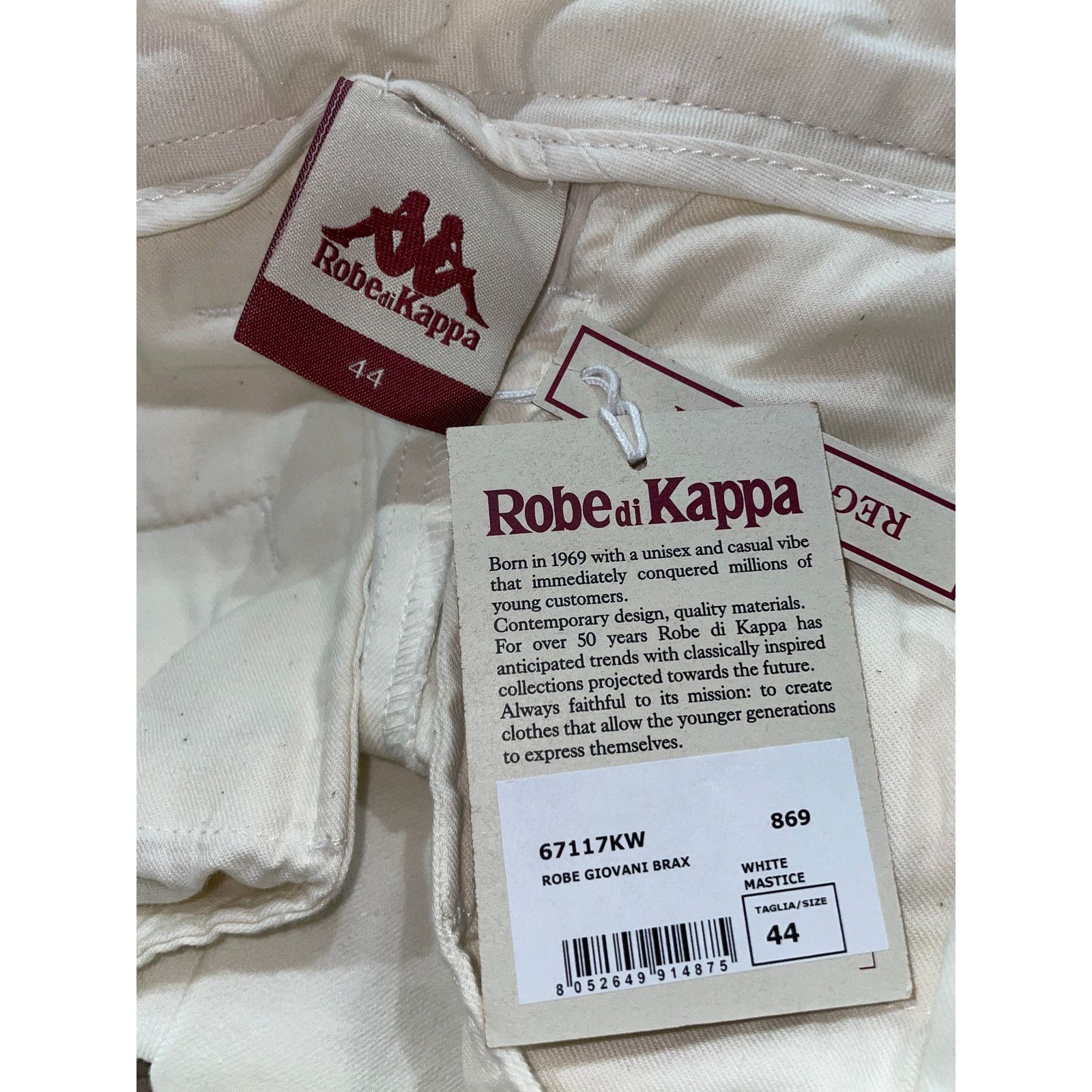 Kappa Kappa Chino Off White Sz 31X29 Giovanni Brax Euro Sz 44 $109 Size US 31 - 3 Thumbnail