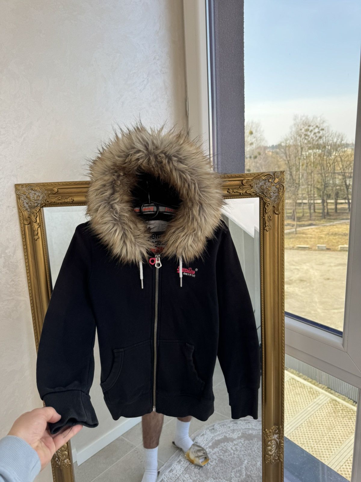 Superdry Vtg Y2K If6was9 LGB Goa Vibe Superdry Japan fur zip Hood Size S / US 4 / IT 40 - 2 Thumbnail