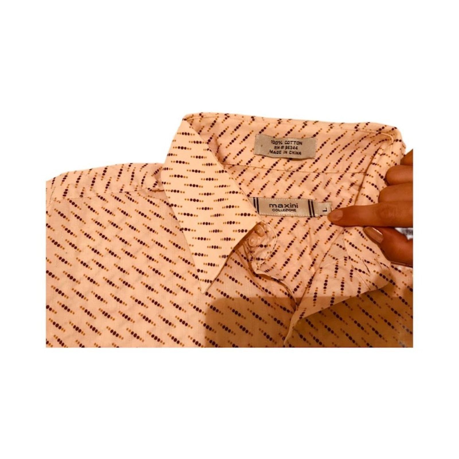 The Unbranded Brand Vintage Maxini Colecione Italy Men`s Shirt Pink Cotton L Size US L / EU 52-54 / 3 - 4 Thumbnail