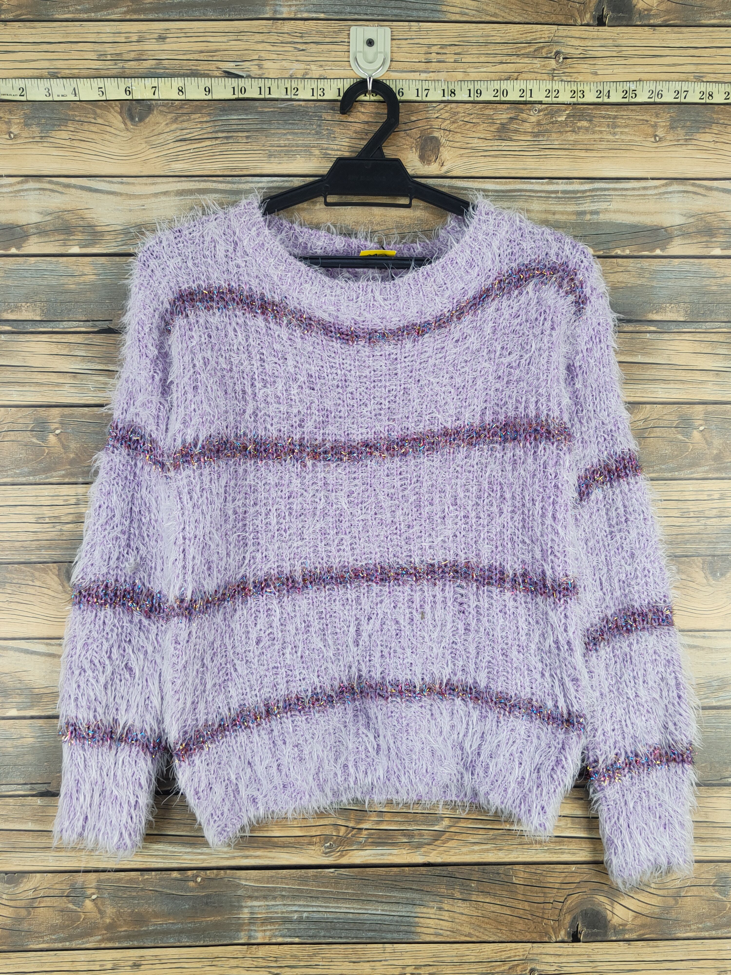 Japanese Brand Japanese Brand Purple Shag Shaggy Fur Mohair Knitwear #W1657 Size S / US 4 / IT 40 - 1 Thumbnail