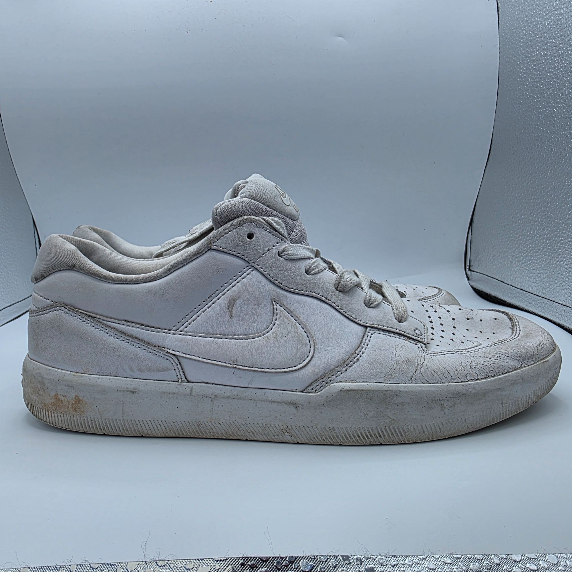 Nike Nike SB Force 58 Premium Mens Size 10.5 Triple White Sneaker Size US 10.5 / EU 43-44 - 12 Thumbnail