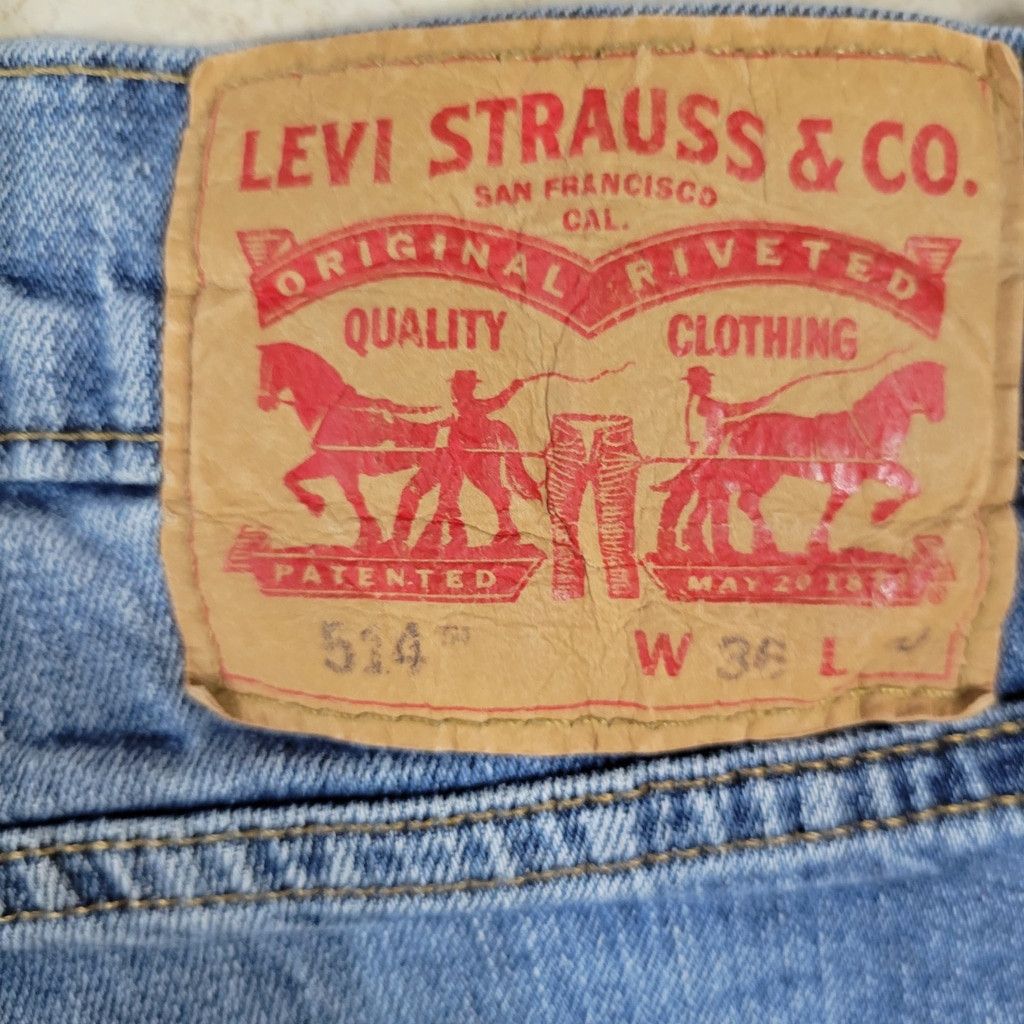 Levi's Levi's 514 Straight Leg Blue Cotton Elastane Blend Size US 36 / EU 52 - 8 Thumbnail