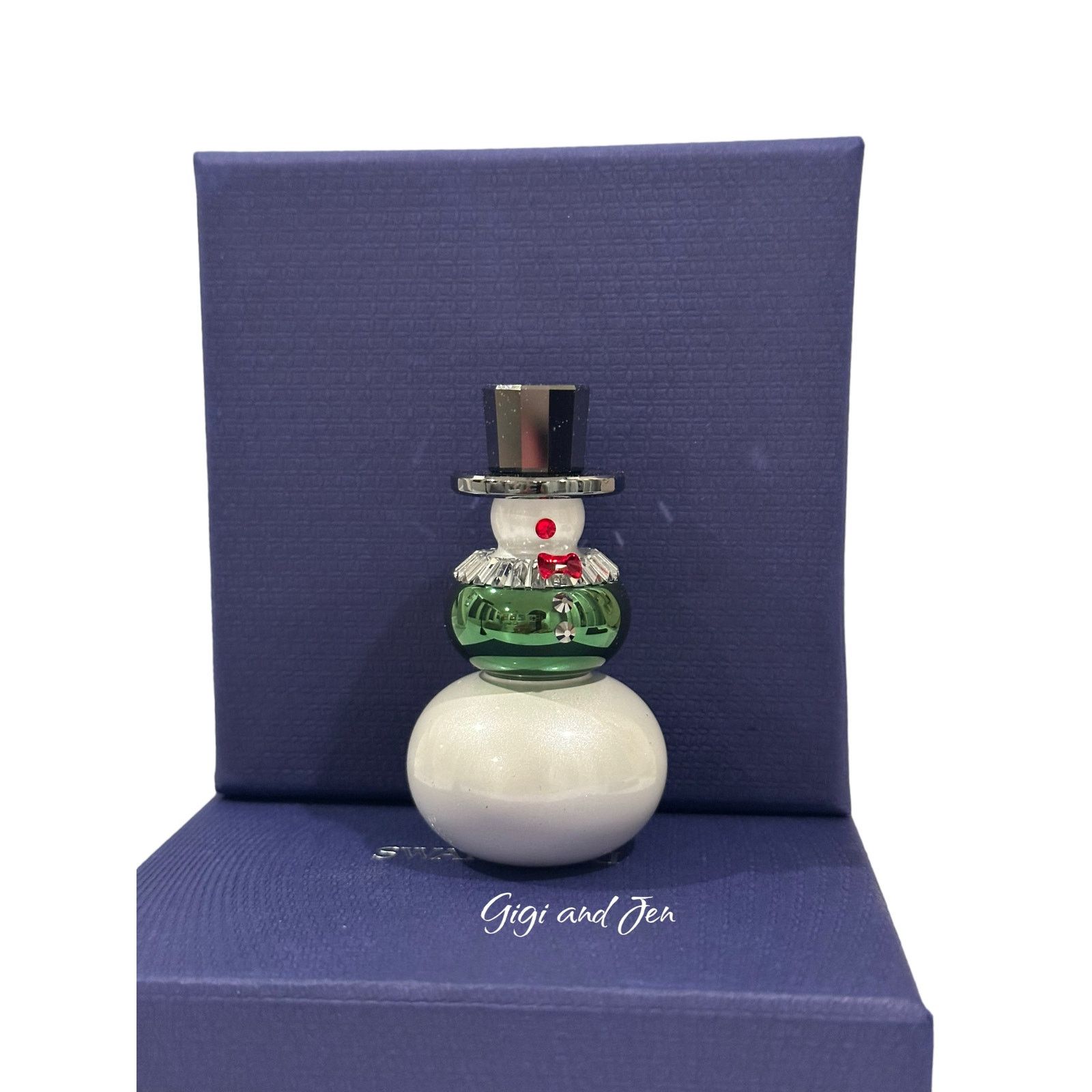Swarovski Swarovski Holiday Cheers Snowman, Green, Figurine Christmas Size ONE SIZE - 1 Thumbnail