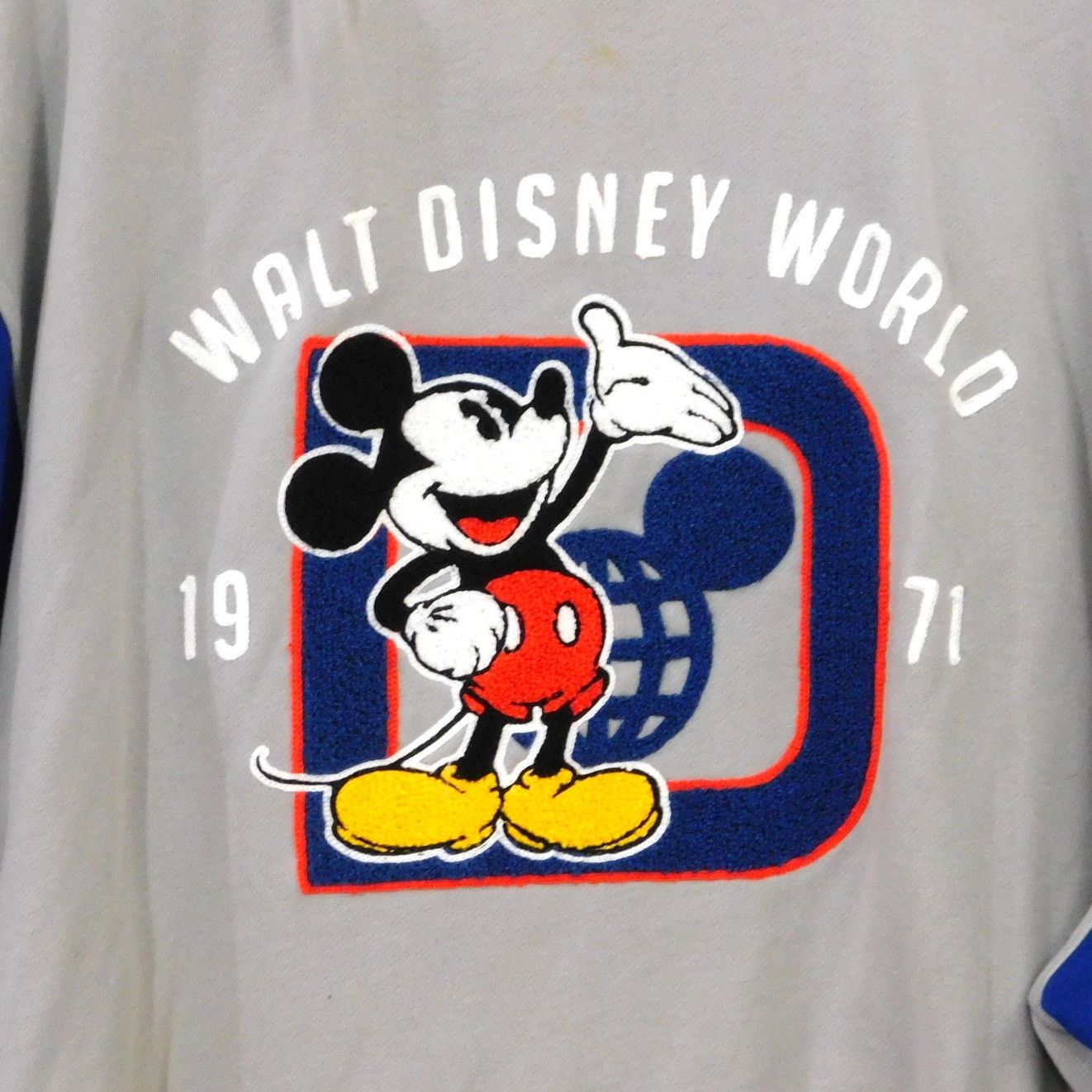 Disney Mickey Mouse Letterman Jacket Size 2XL Gray Blue Soft Shell Size US XXL / EU 58 / 5 - 6 Thumbnail