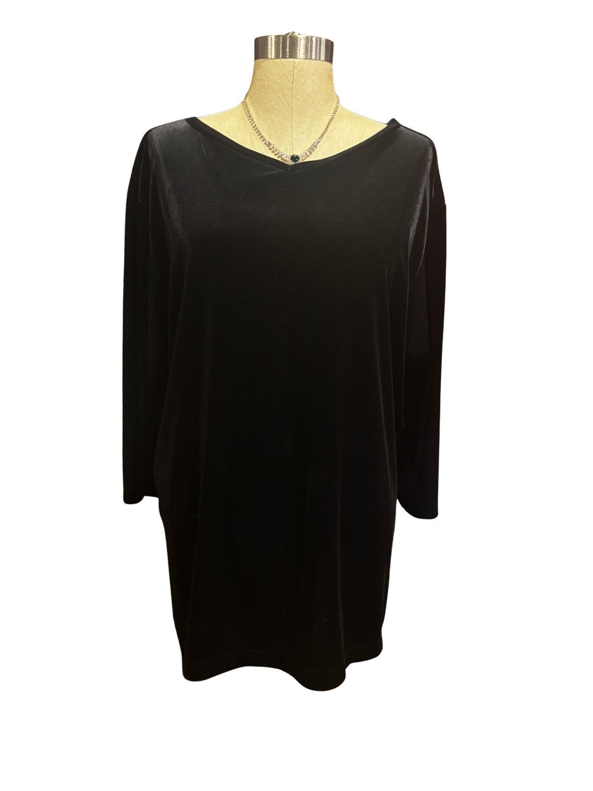 Liz Claiborne Womens black velvet Suit.ws4719 Size XL / US 12-14 / IT 48-50 - 8 Thumbnail