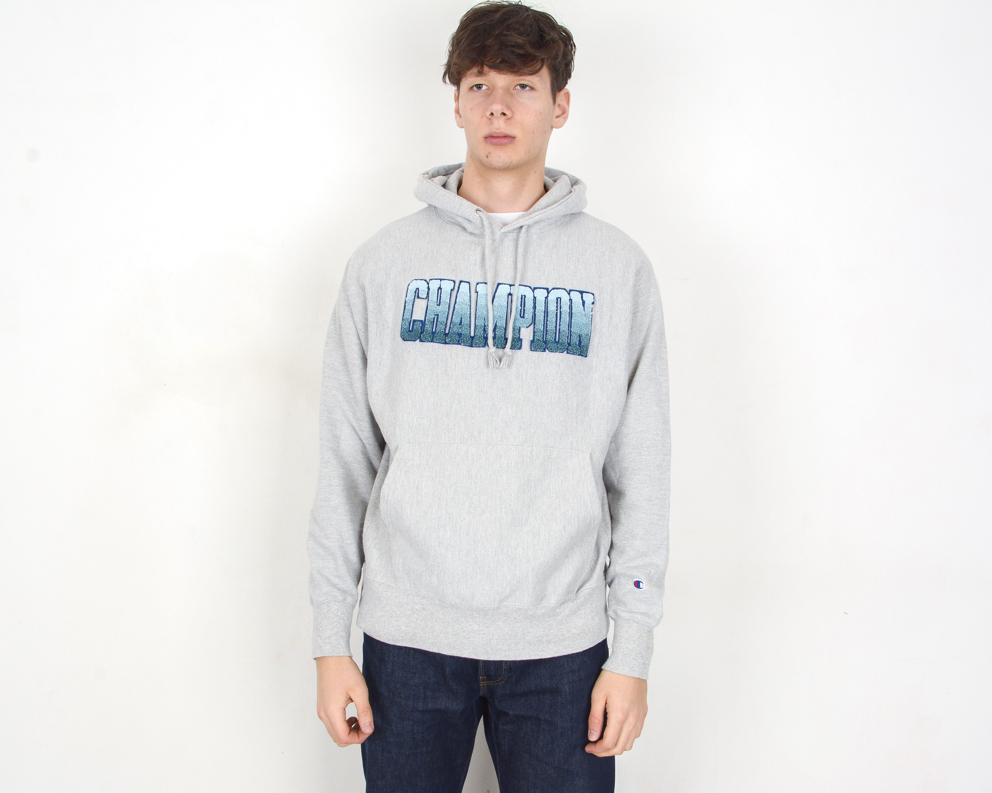 Champion Reverse Weave L Hoodie Spellout Sweatshirt Jumper Sweater Size US L / EU 52-54 / 3 - 1 Thumbnail