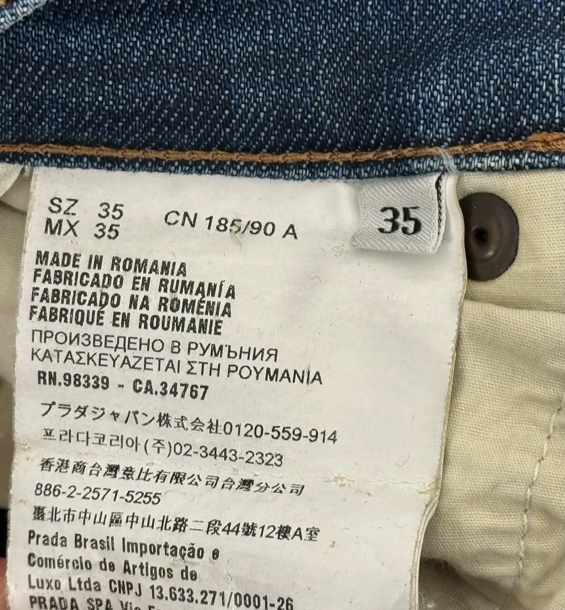 Prada AW2008 Prada Blue Faded Tight Fit Denim Jeans Size US 32 / EU 48 - 10 Thumbnail