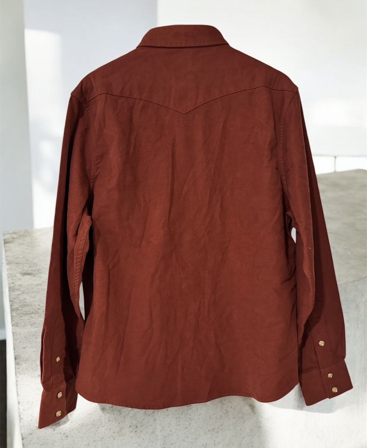 Flint And Tinder Moleskin Western Shirt in Fired Brick Size US M / EU 48-50 / 2 - 2 Thumbnail