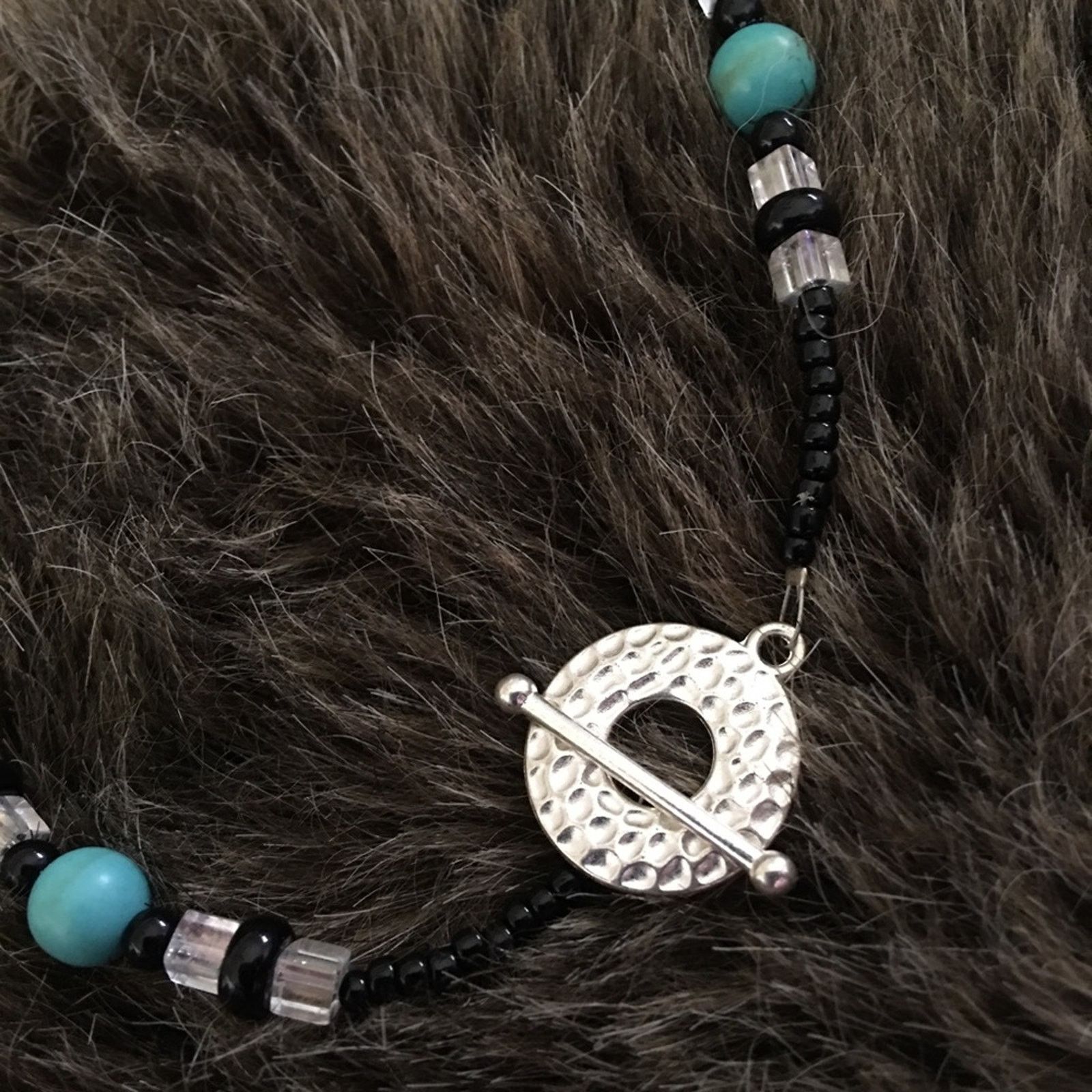 Jewelry Faux turquoise pearl glass beaded necklace Size ONE SIZE - 7 Thumbnail
