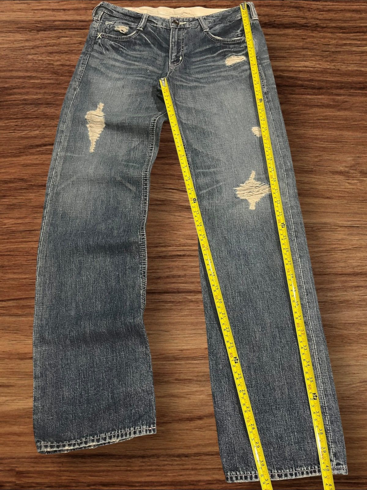 Japanese Brand ⚡️Insane⚡️Japanese Brand Brappers Union Made Distressed Jeans Size US 28 / EU 44 - 10 Thumbnail