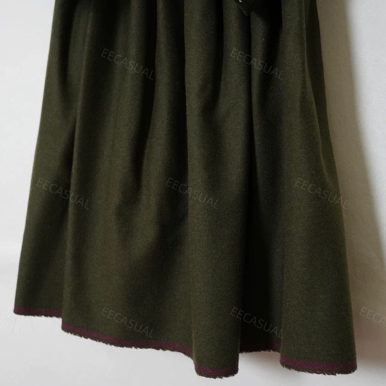 Comme des Garcons Comme des Garcons size S Military green wool woolen skirt Size 23" - 7 Thumbnail