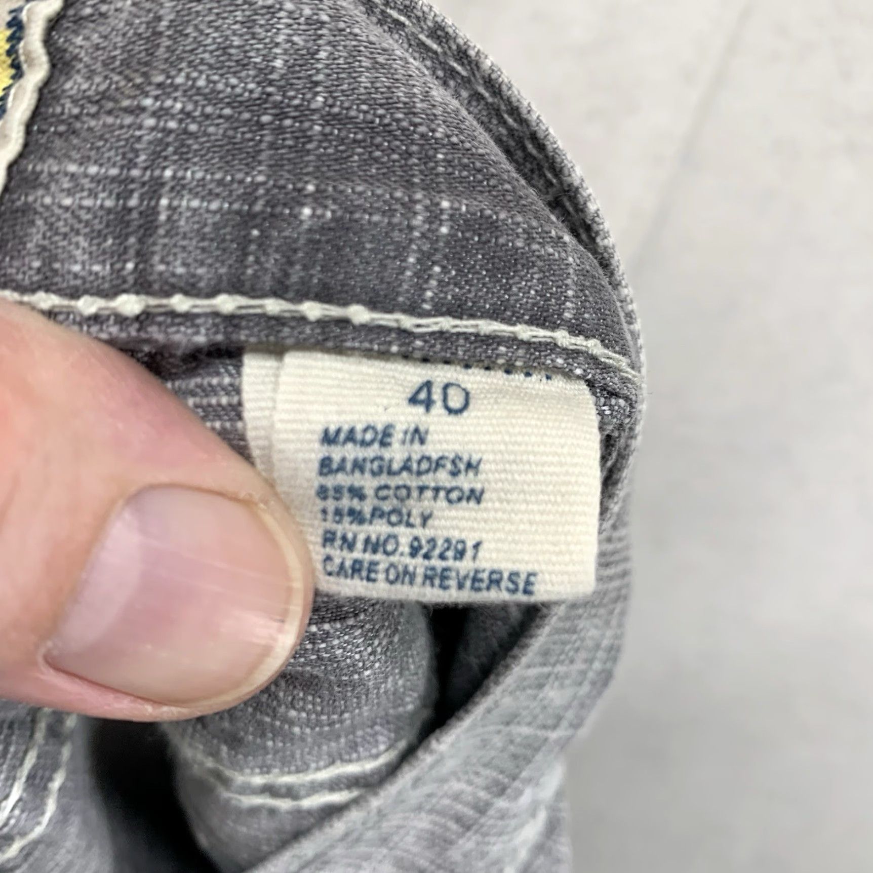 Vintage VINTAGE PJ MARK Jean Shorts Skater 40x8 Gray 90s Grunge Hip Hop John Cena Embroidered 5-Pocket Denim Shorts Mens Baggy Streetwear Summer Spring Size US 40 / EU 56 - 5 Thumbnail