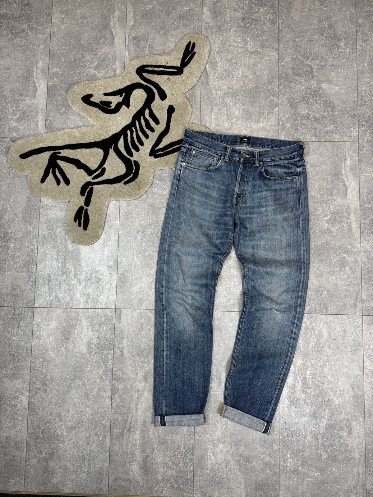 Edwin Mens Vintage Edwin Javanese denim jeans Selvedge pants rare Size US 31 - 1 Thumbnail