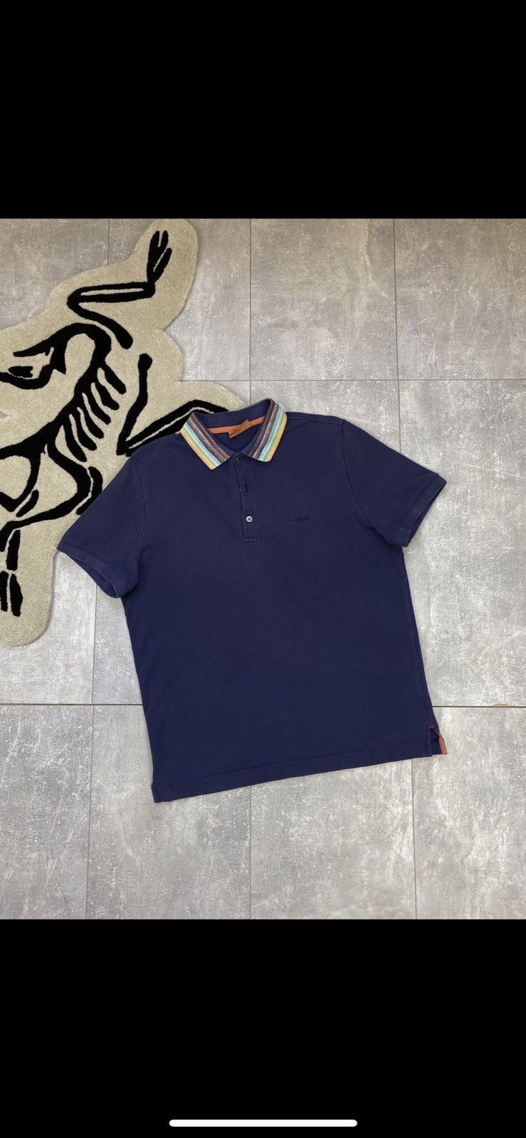 Missoni × Vintage Mens Vintage Missoni Multi Colour Polo T Shirt Tee Opium Y2K Size US M / EU 48-50 / 2 - 1 Thumbnail