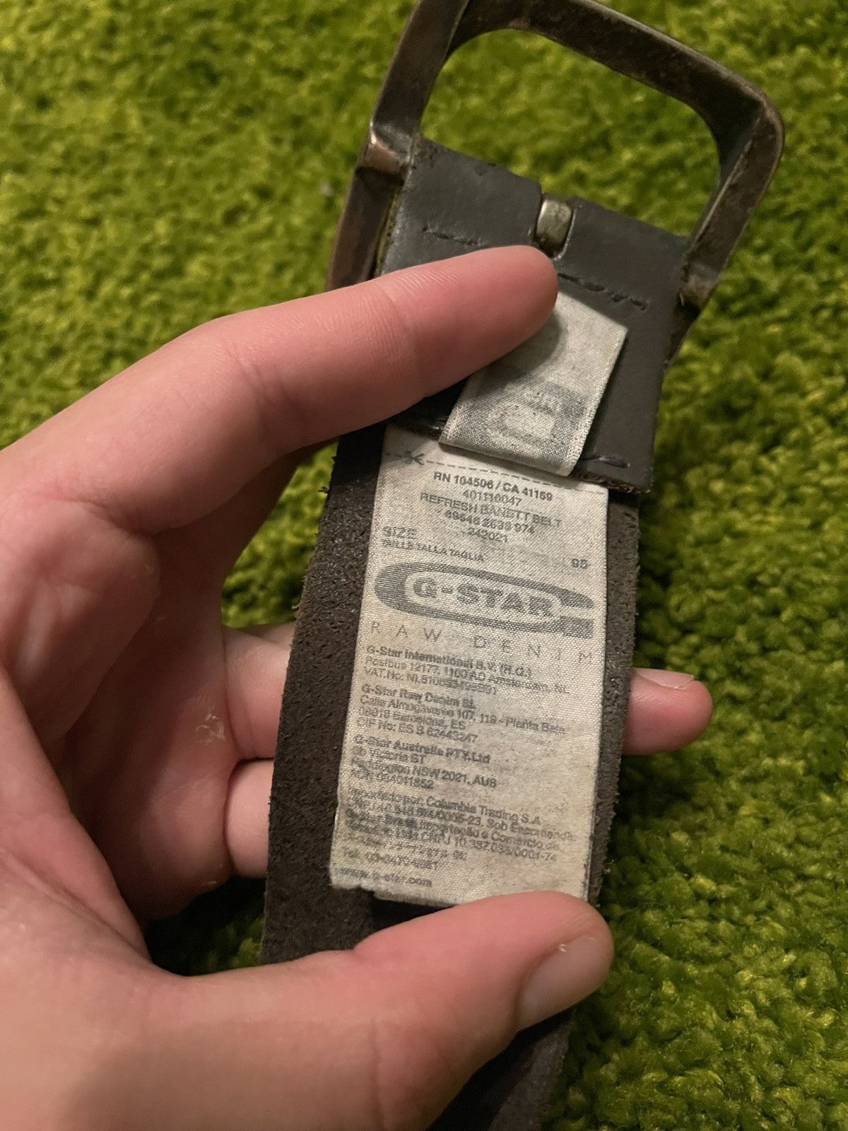 G-Star × Genuine Leather G-Star RAW real leather logo belt Size 36 - 6 Thumbnail