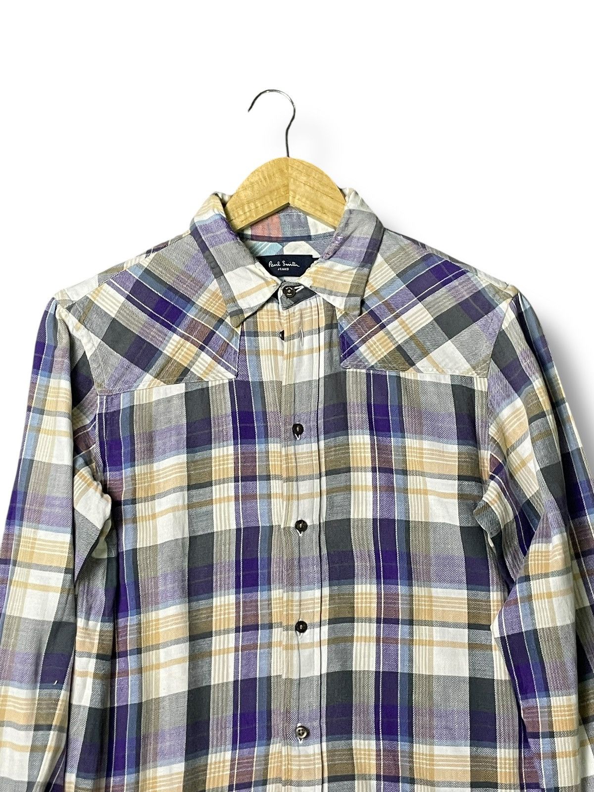 Paul Smith × Vintage Vintage Paul Smith Checked Button Up Shirt (50) Size US XS / EU 42 / 0 - 3 Thumbnail