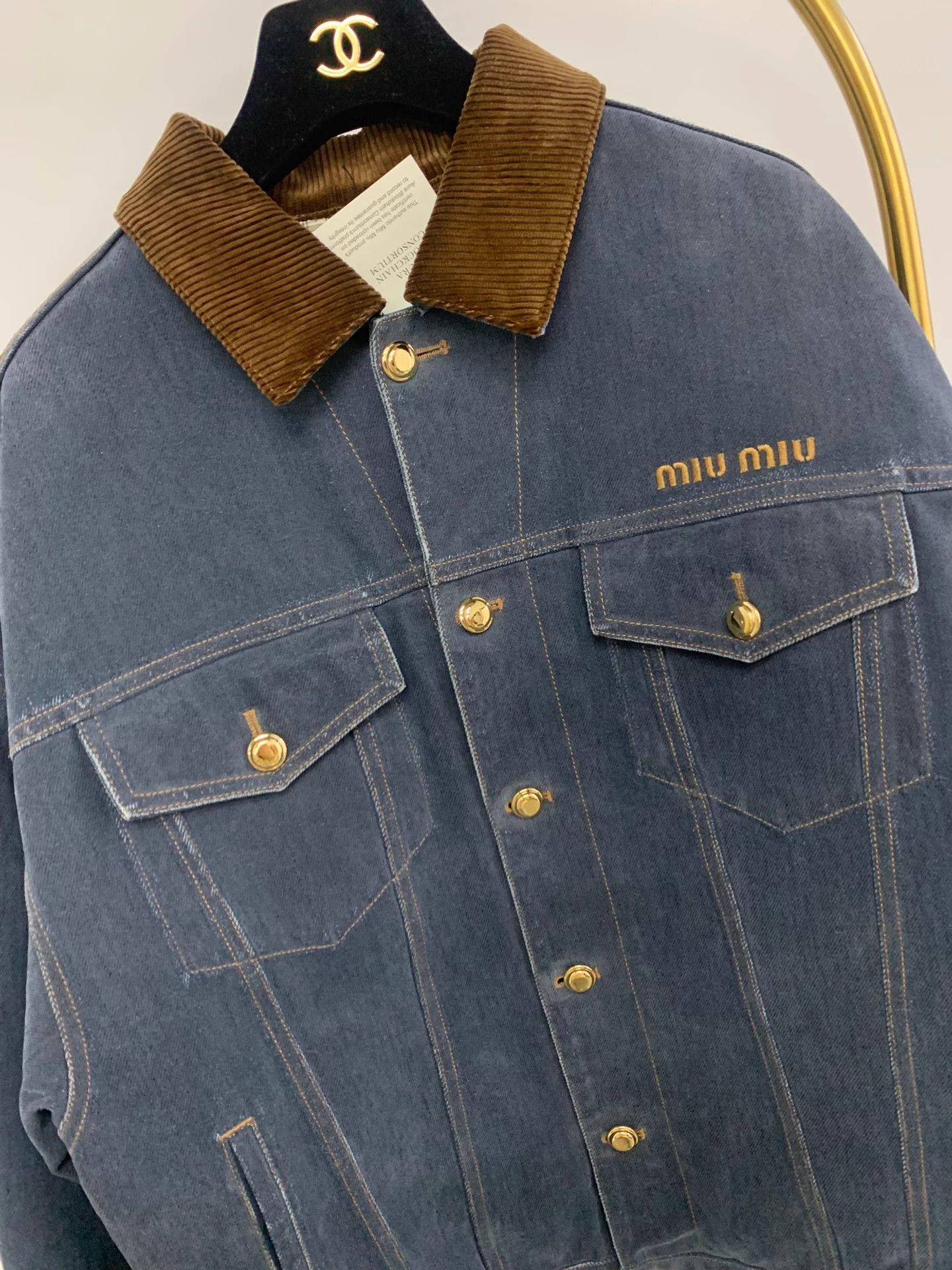 Miu Miu MIU MIU 25FW Padded Collared Denim Jacket 36 NWT Size XS / US 0-2 / IT 36-38 - 2 Thumbnail