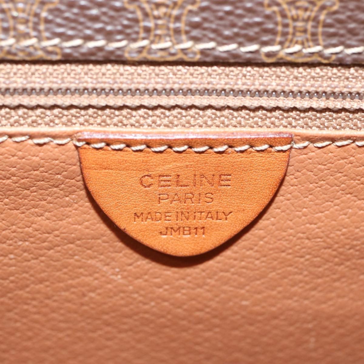 Celine CELINE Macadam Canvas Shoulder Bag Pvc Leather Brown Size ONE SIZE - 16 Thumbnail