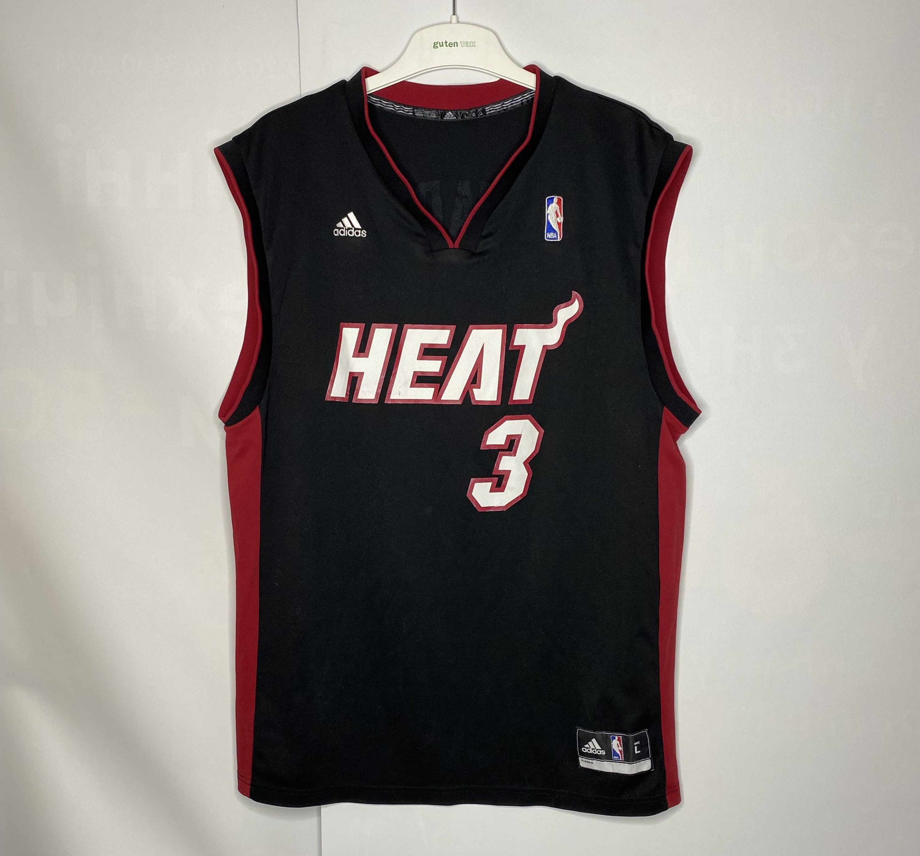 Adidas × NBA WADE #3 MIAMI HEAT 2010-12 AWAY NBA BASKETBALL JERSEY SHIRT Size US L / EU 52-54 / 3 - 1 Thumbnail