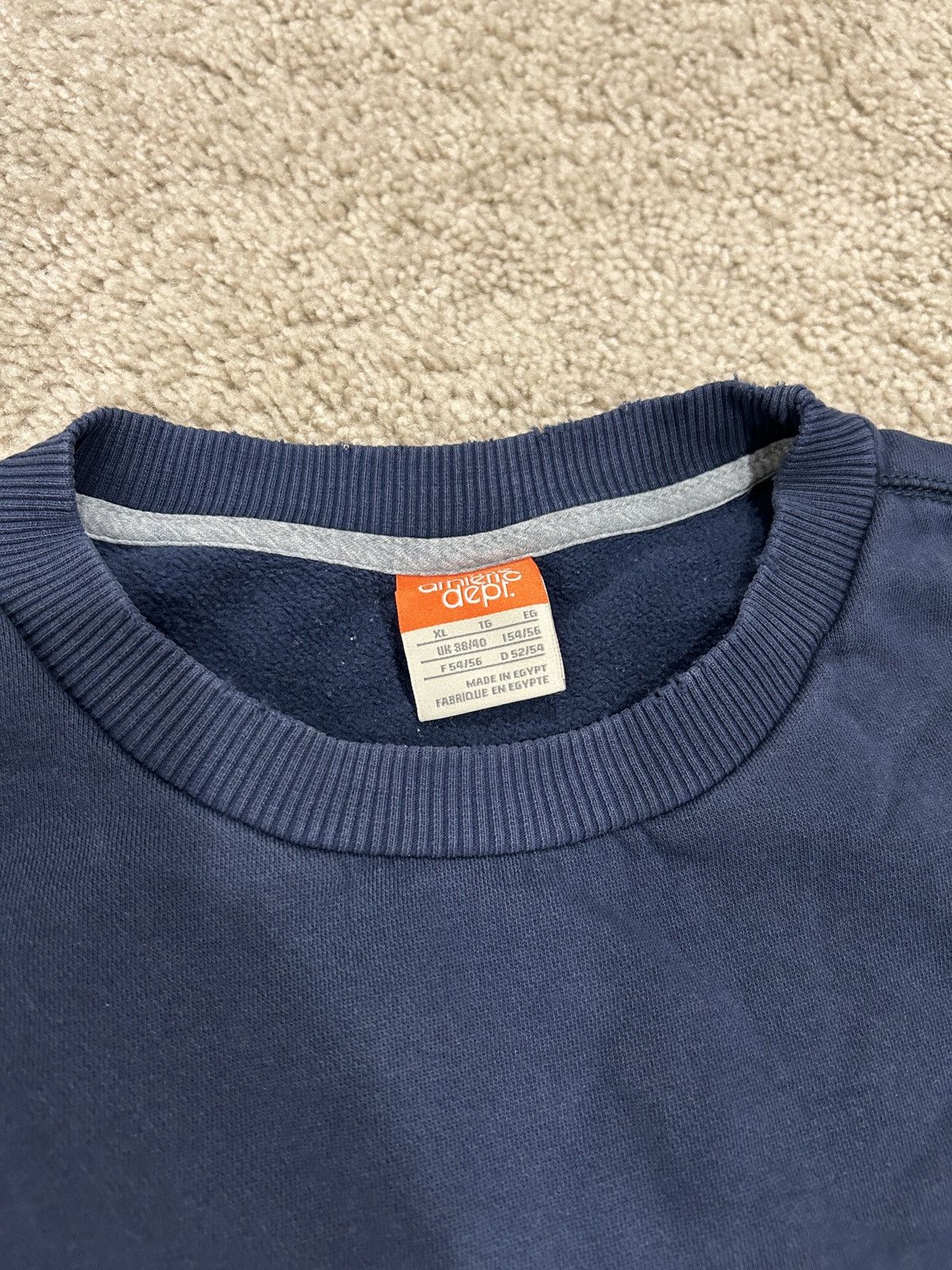 Nike × Vintage Vintage Nike Sweatshirt Navy Blue Swoosh Check Crewneck Y2K Size US XL / EU 56 / 4 - 4 Thumbnail