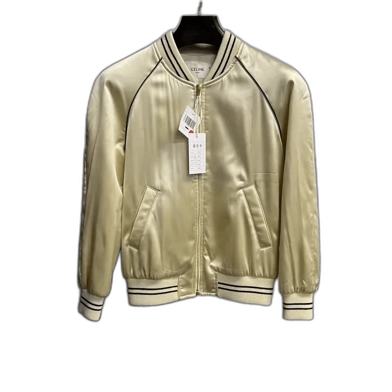 Celine Beige Long Sleeve Zipper Baseball Jacket Size US M / EU 48-50 / 2 - 1 Thumbnail