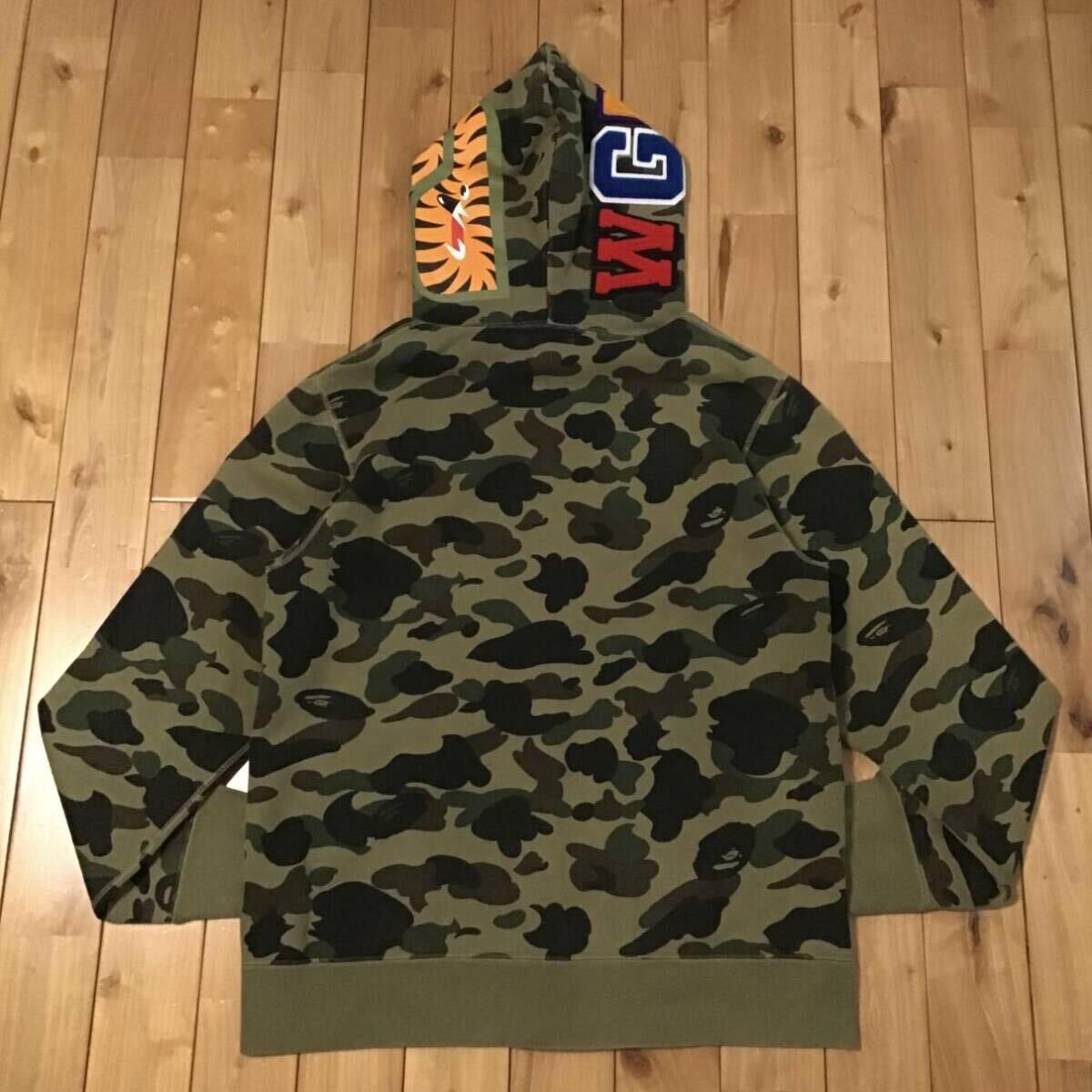 Bape BAPE 1st camo green shark full zip hoodie a bathing ape Size US XL / EU 56 / 4 - 2 Thumbnail