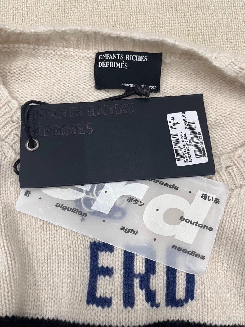 Enfants Riches Deprimes ENFANTS RICHES DEPRIMES SS24 intarsia rib crewneck long-sle Size US M / EU 48-50 / 2 - 5 Thumbnail