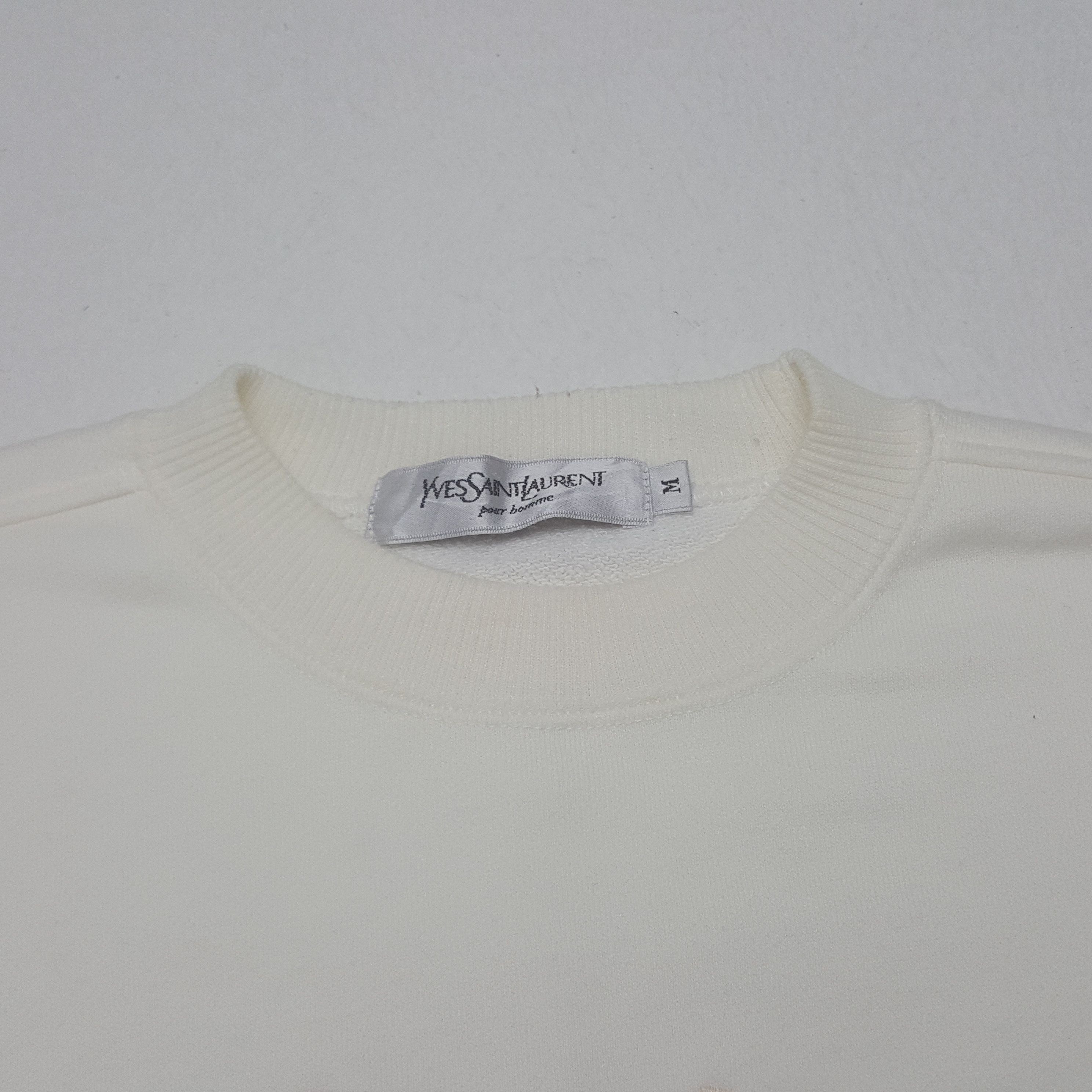 Vintage Yves Saint Laurent Embroidery Spellout Sweatshirt