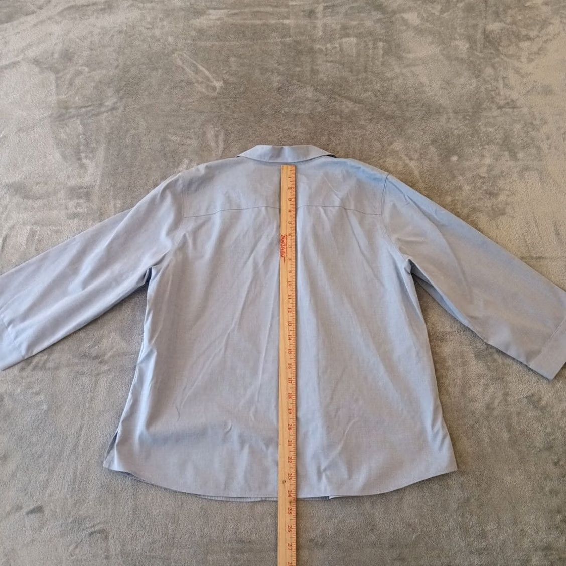 Orvis Orvis Shirt Womens 14 Blue 3/4 Sleeve Button-Up Cotton Shirt Women Size 14 Blue 3/4 Sleeve Button-Up Cotton Size XL / US 12-14 / IT 48-50 - 4 Thumbnail